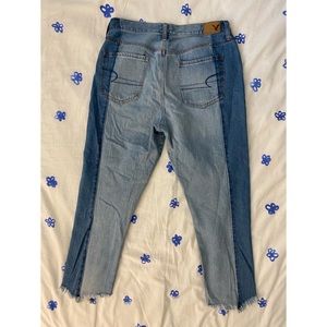 American Eagle Two Tone Vintage High Rise Jeans Size 10
